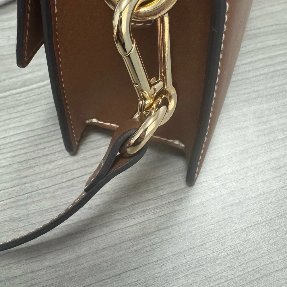 Fall Faux Leather Brown Top Handle Bag - Picture 8 of 9